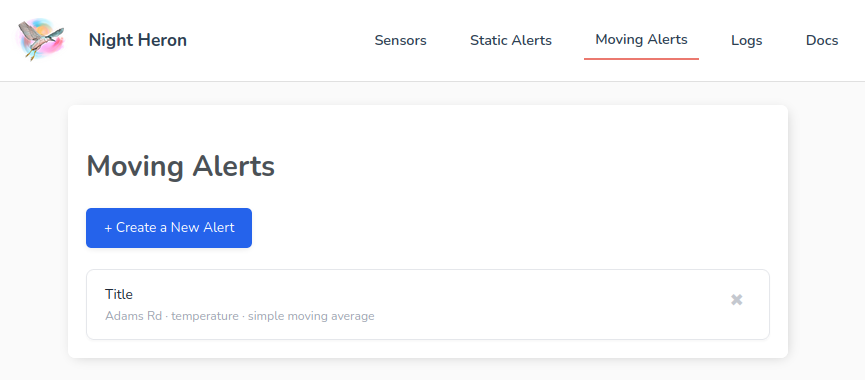 Moving alert list view